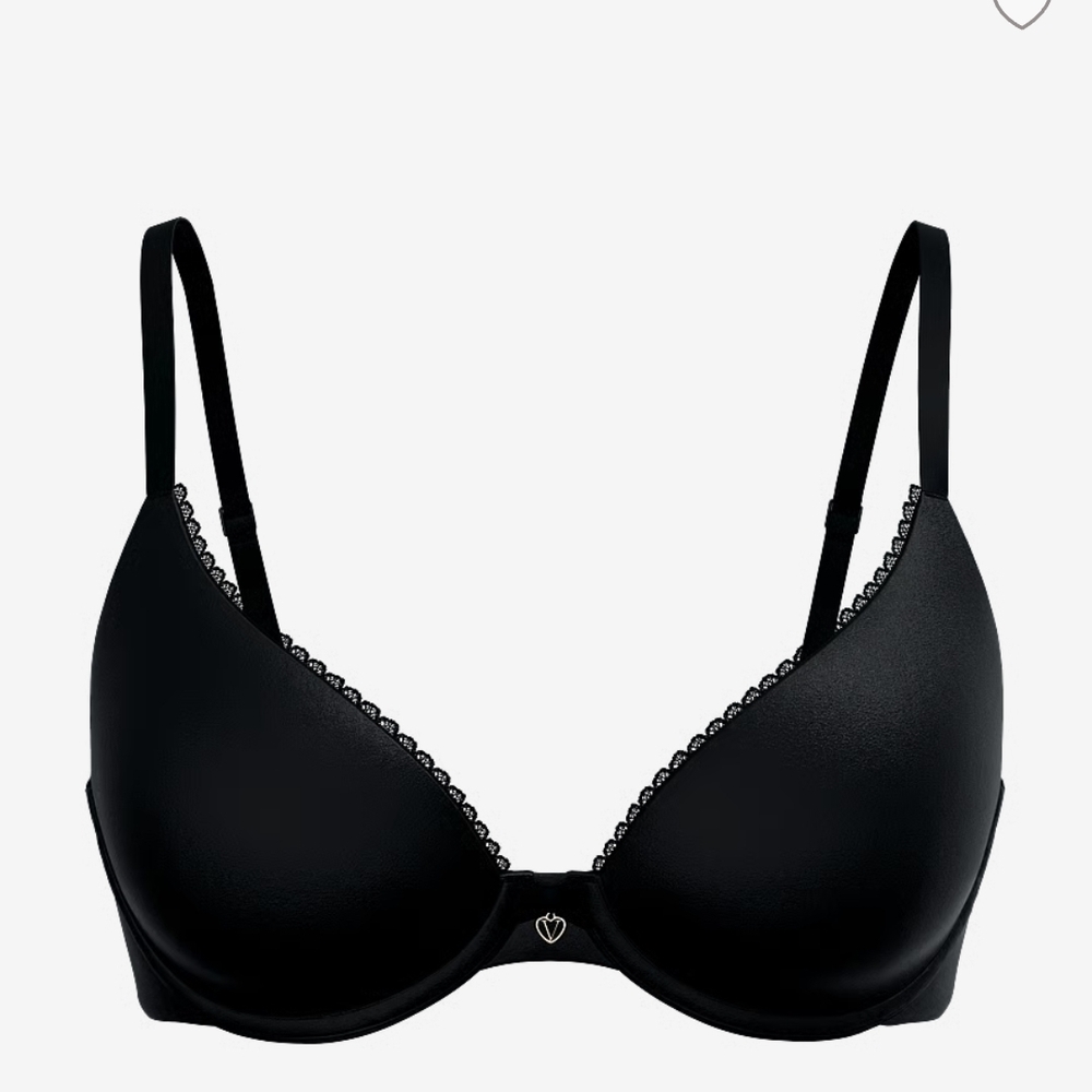 Victoria's Secret Black Plunge Bra with Adjustable Straps